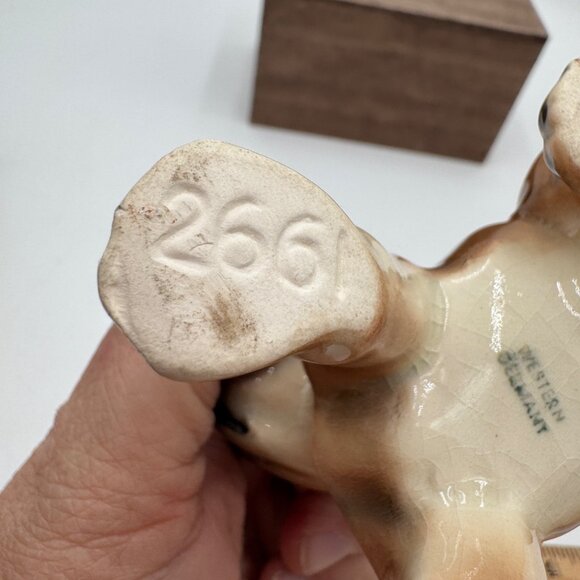 Vintage Jema Holland Boxer Dog Figurine Statue Ornament West Germany stamped 266 - Picture 8 of 13